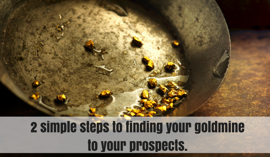 2 simple steps to finding your Goldmine to your qualified prospects.